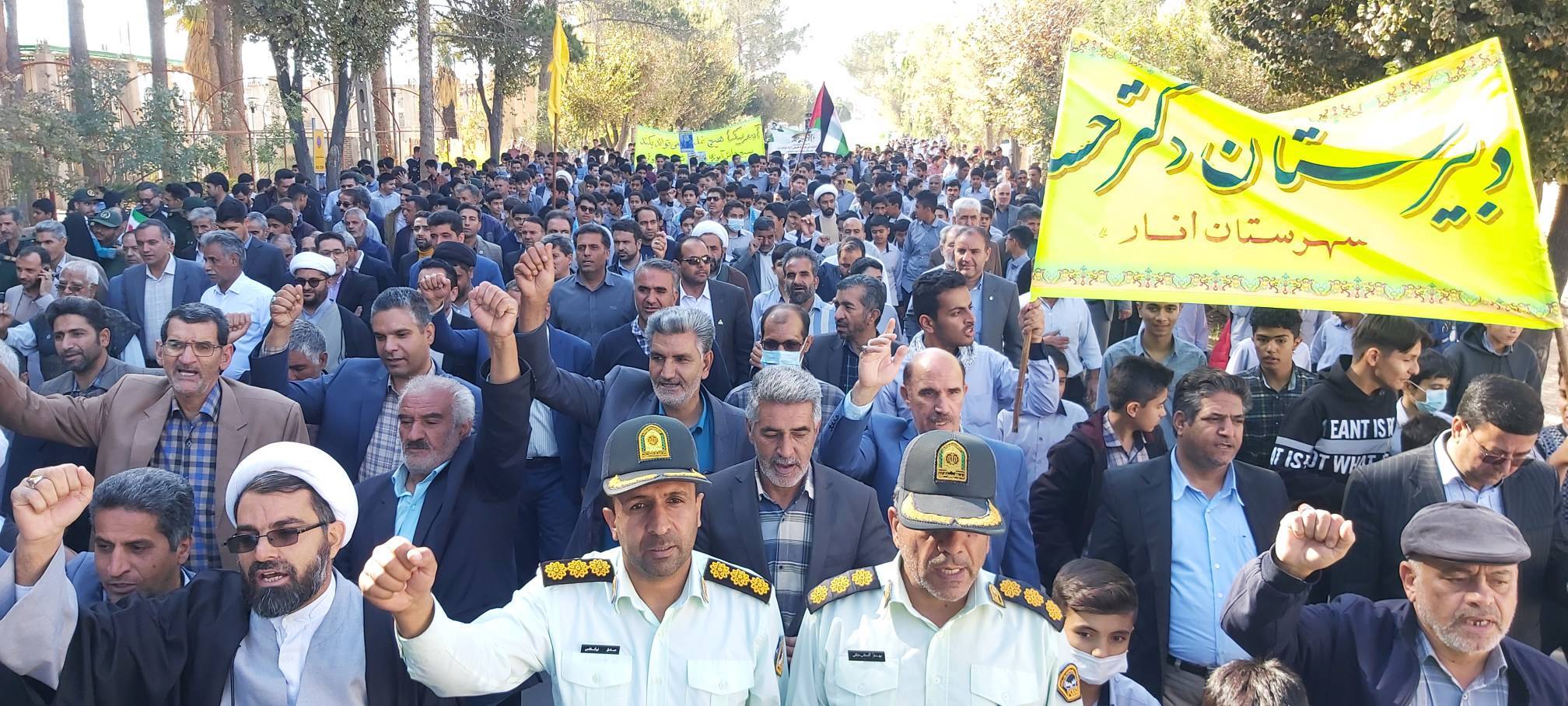 برگزاری راهپیمایی حمایت از مردم مظلوم غزه در شهرستان‌های استان کرمان