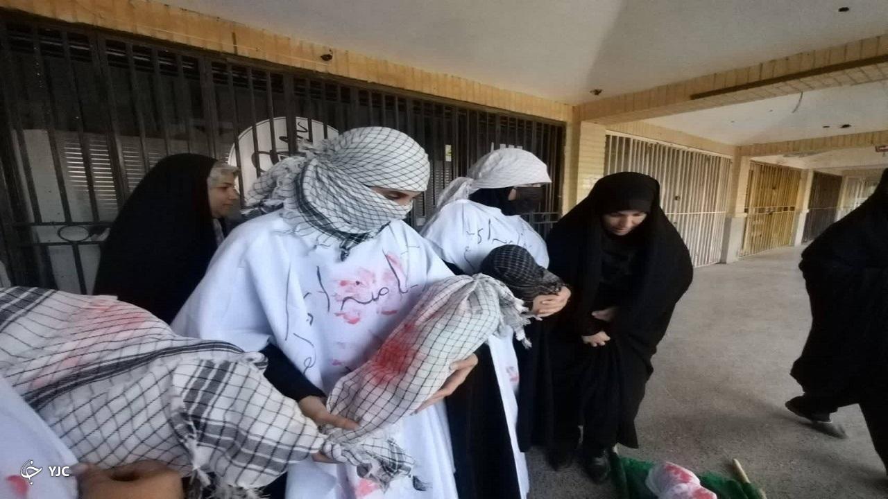 لالایی بانوان خرمشهری بر پیکر نمادین کودکان غزه