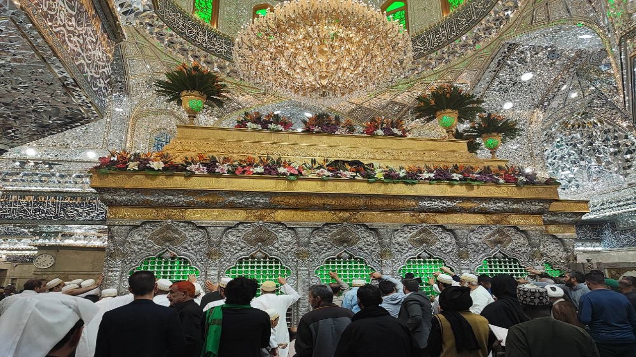 حال و هوای حرم سیدالشهدا (ع) در روز ولادت حضرت زینب (س) + تصاویر