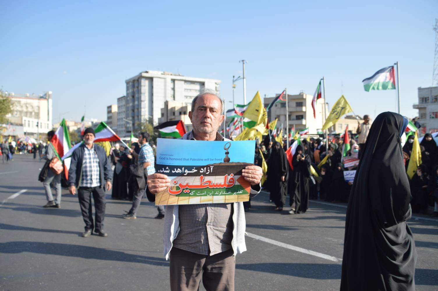 حمایت شهروند تهرانی از فلسطین
