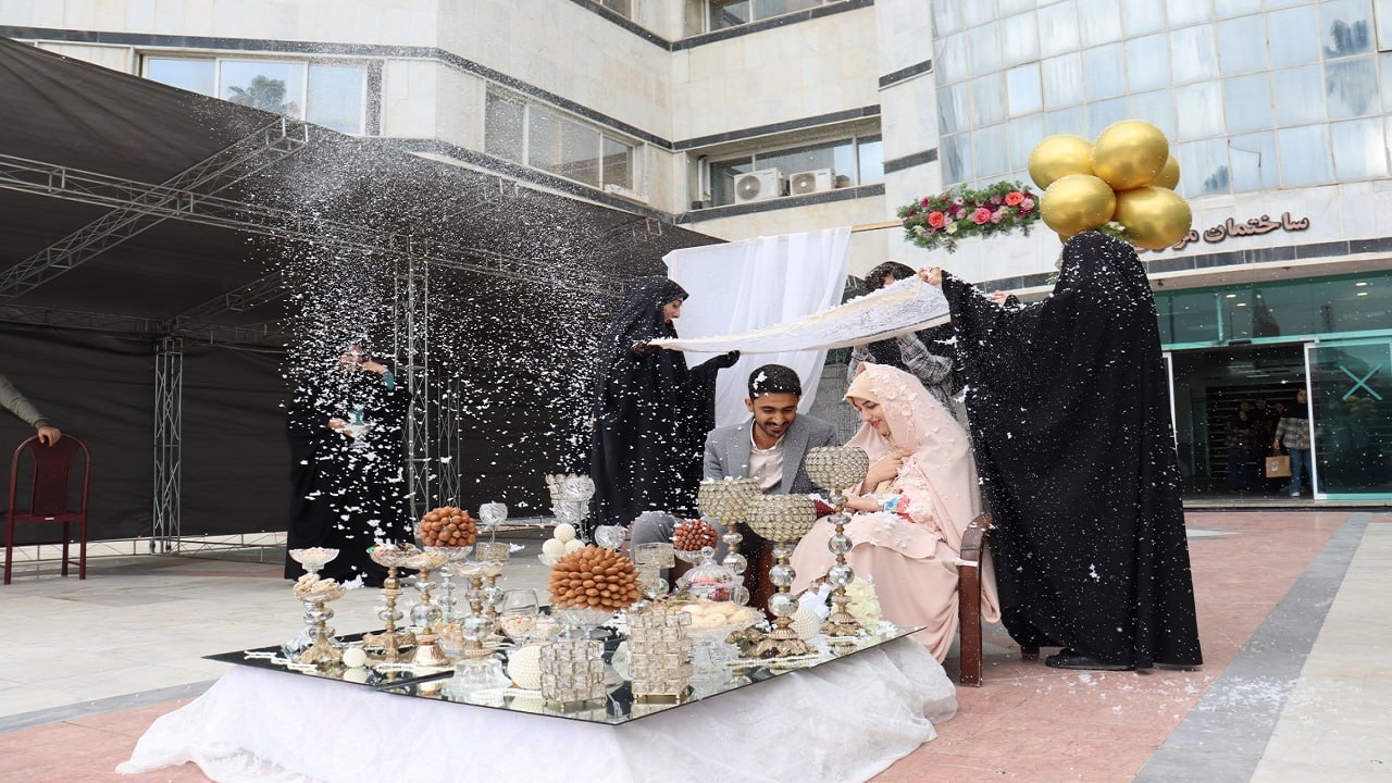 برگزاری جشن ازدواج دانشجویی در دانشگاه صنعتی نوشیروانی بابل + تصاویر