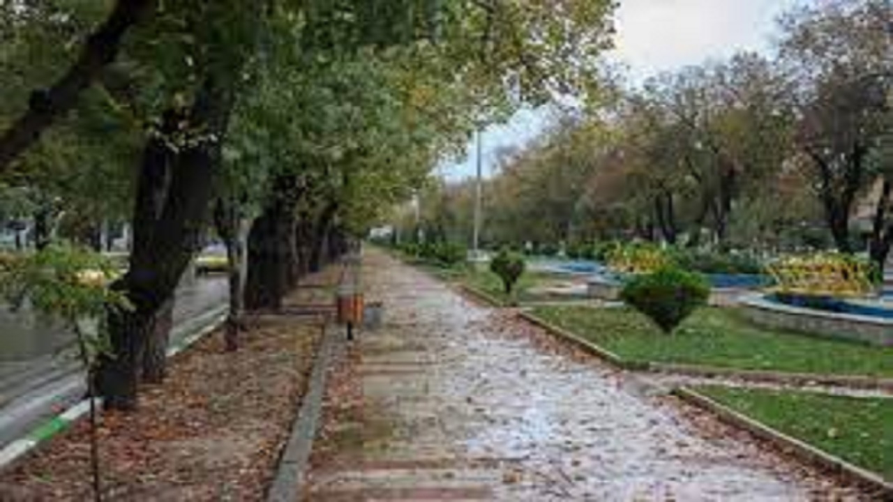 بارش باران پاییزی در کرمانشاه