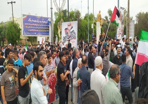 راهپیمایی اهوازی&zwnj;ها در حمایت از مردم فلسطین و محکومیت جنایت صهیونیست&zwnj;ها+ تصاویر