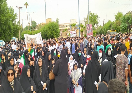 راهپیمایی اهوازی&zwnj;ها در حمایت از مردم فلسطین و محکومیت جنایت صهیونیست&zwnj;ها+ تصاویر