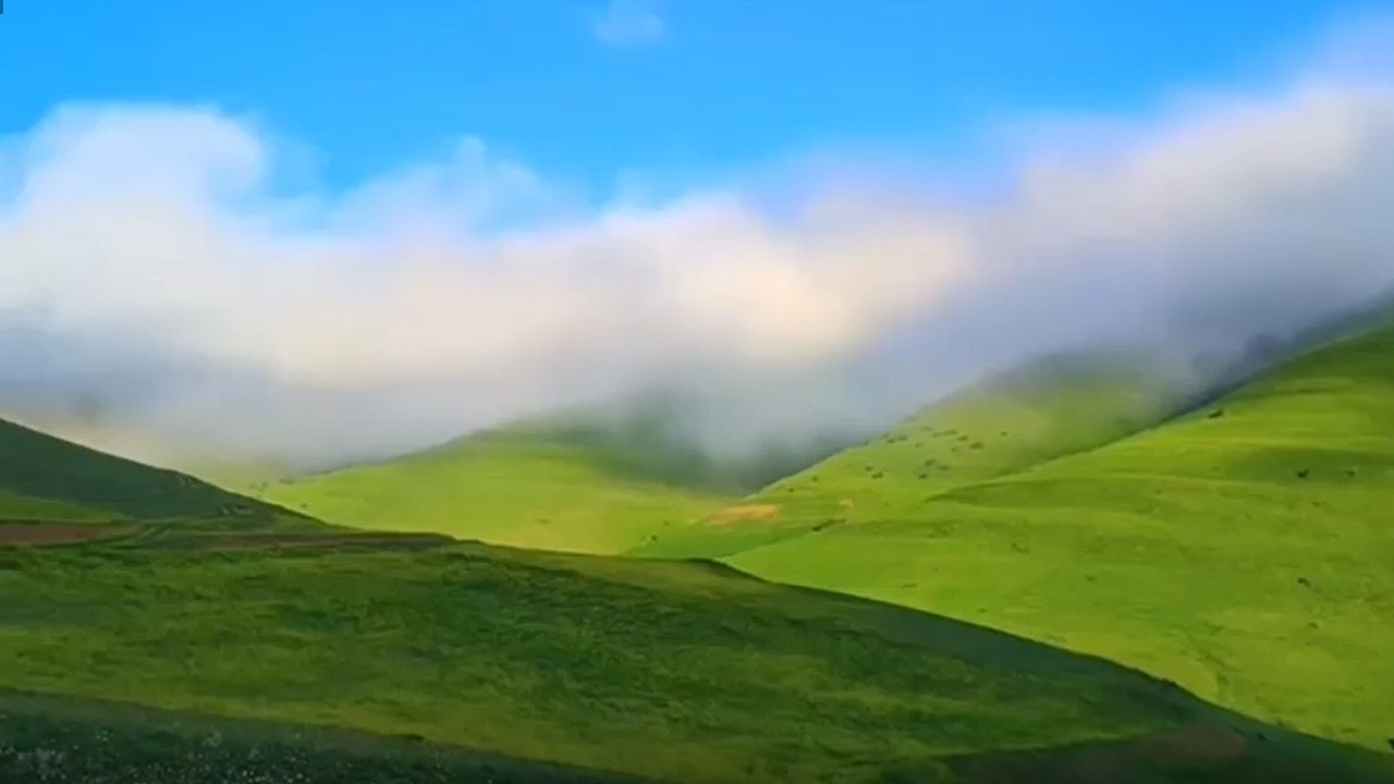 چشم نوازی طبیعت روستای شوون اردبیل + فیلم
