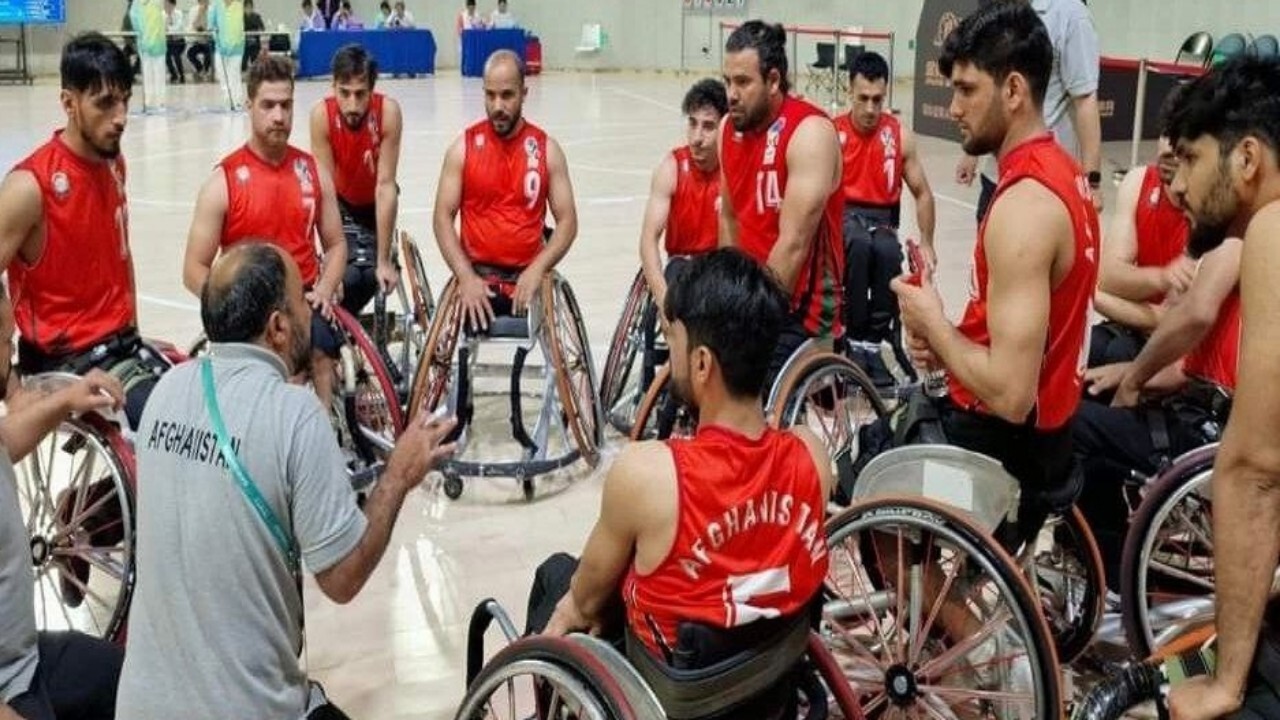پیروزی تیم ملی ویلچر بسکتبال افغانستان در برابر چین‌تاپیه