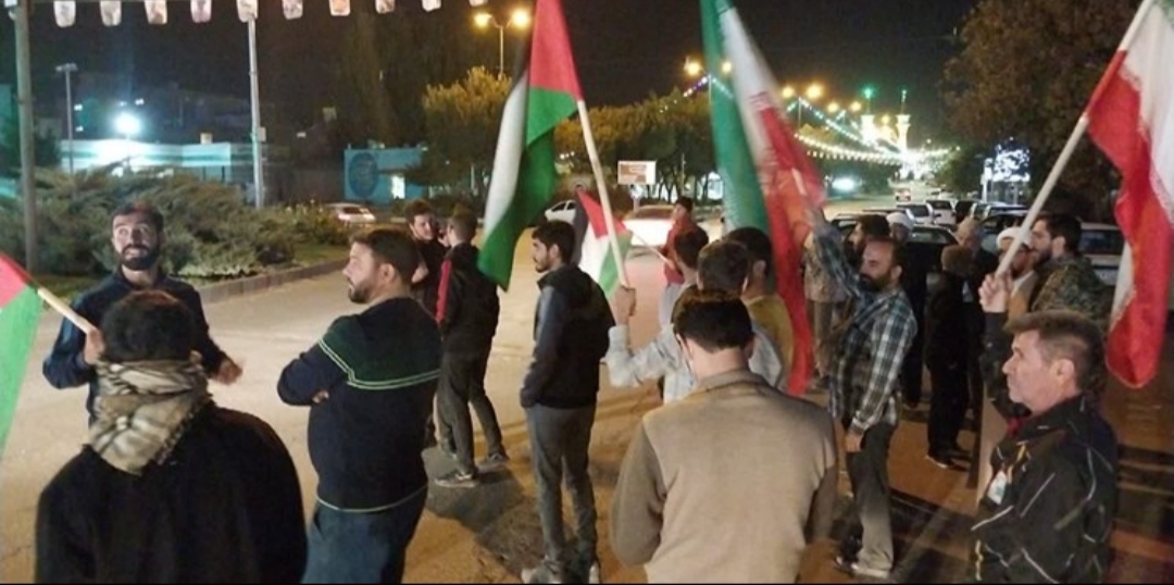 حمایت خودجوش مردمی از غزه در میدان فلسطین تهران + فیلم