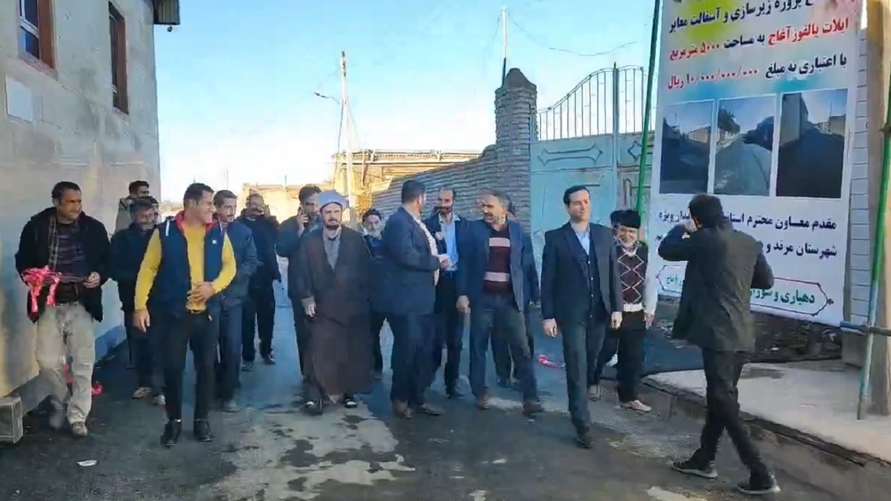 افتتاح پروژه زیرسازی و آسفالت معابر روستایی مرند