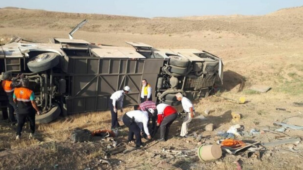 واژگونی اتوبوس حامل اتباع افغانستانی در نیشابور