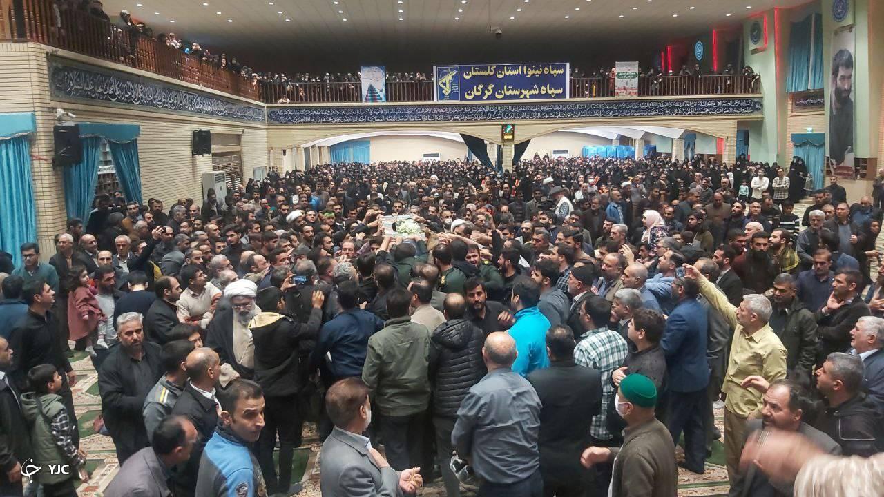 تشییع پیکر نخستین شهید مدافع حرم گلستان در گرگان