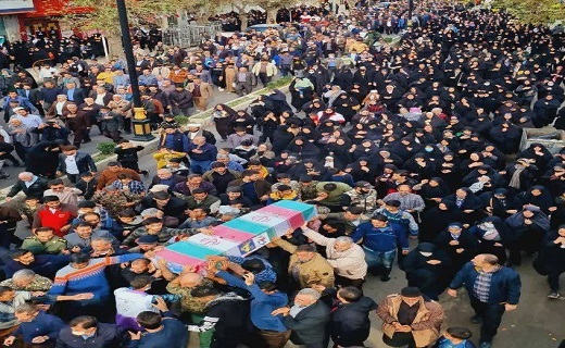 مراسم تشییع شهید مدافع حرم در مینودشت و گالیکش