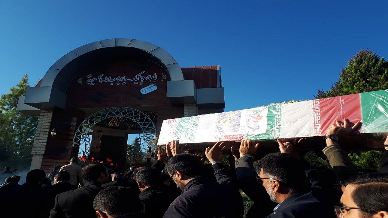مراسم تشییع پیکر شهید تولی در دانشگاه علوم پزشکی گلستان