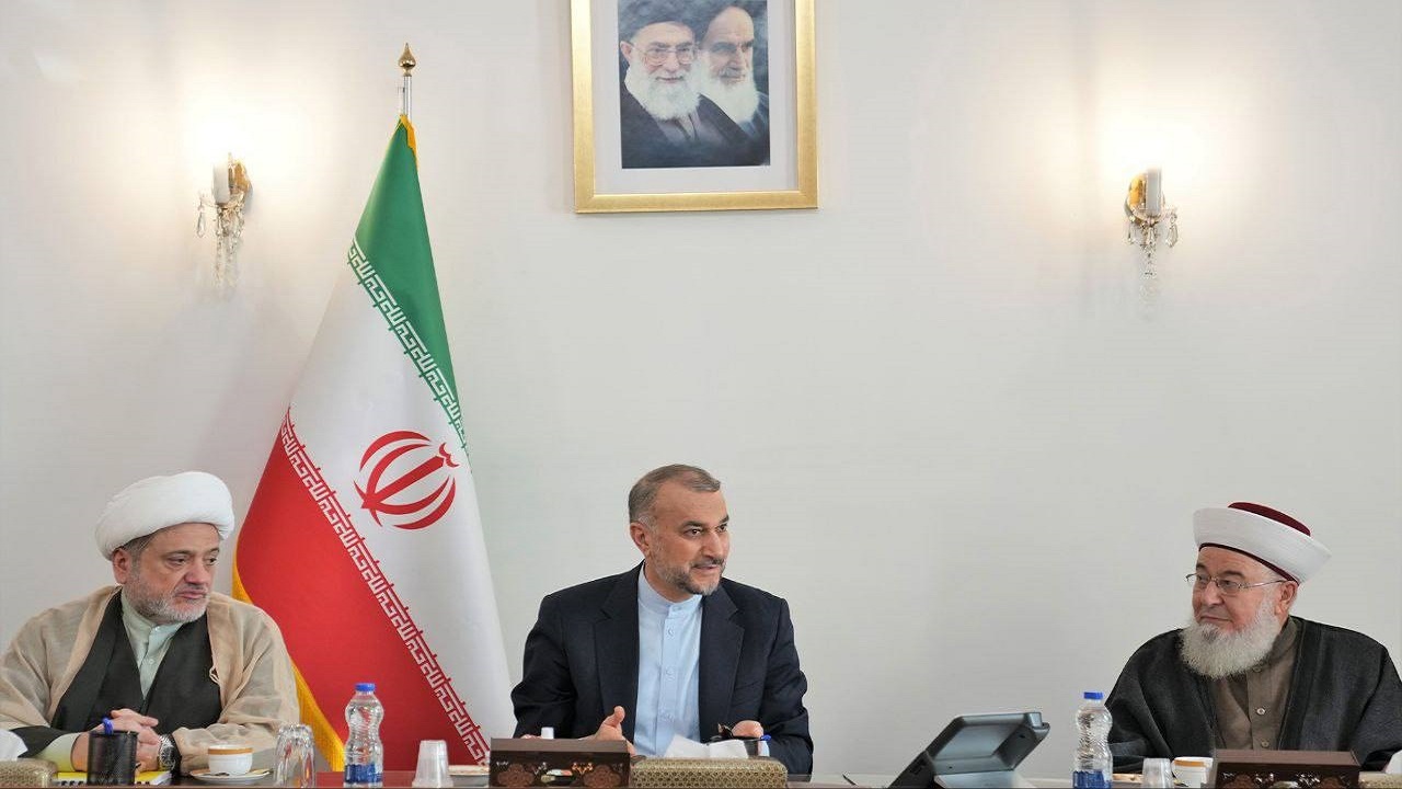 دیدار هیئت تجمع علمای مسلمین لبنان با امیرعبداللهیان