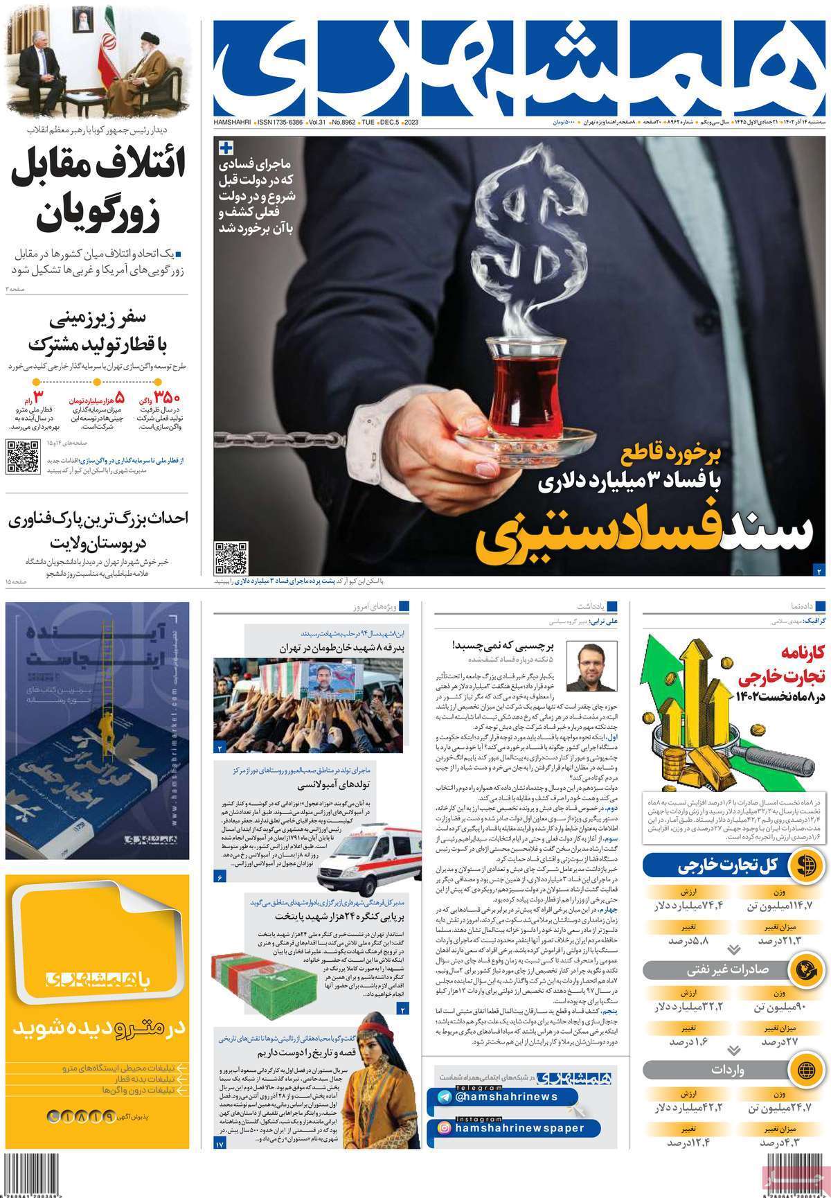 روزنامه همشهری