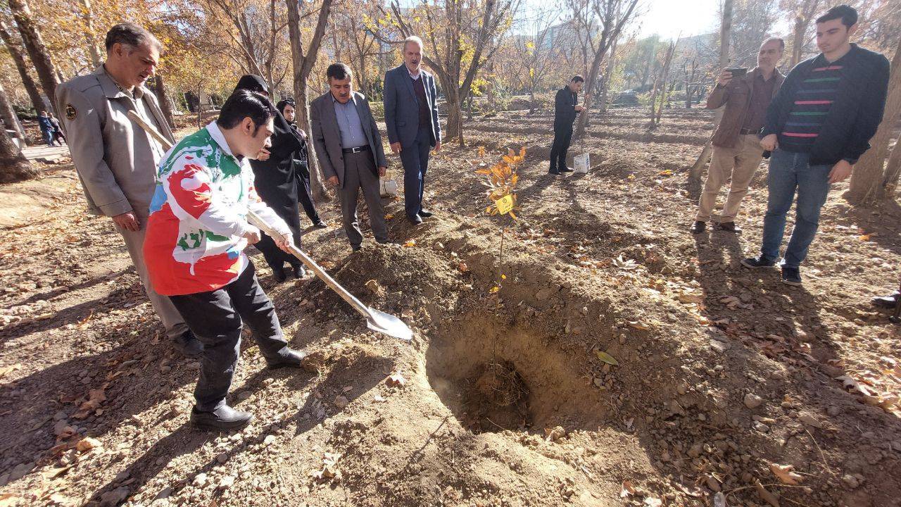 مراسم کاشت نهال بالندگی توسط مدال آوران البرزی مسابقات پاراآسایی هانگژو