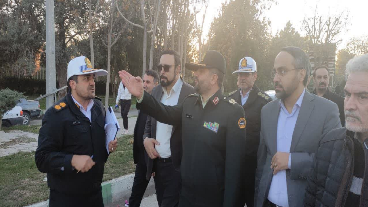 ورود فرمانده انتظامی کرمانشاه به  موضوع ایمن‌سازی نقاط حادثه‌خیز درون شهری