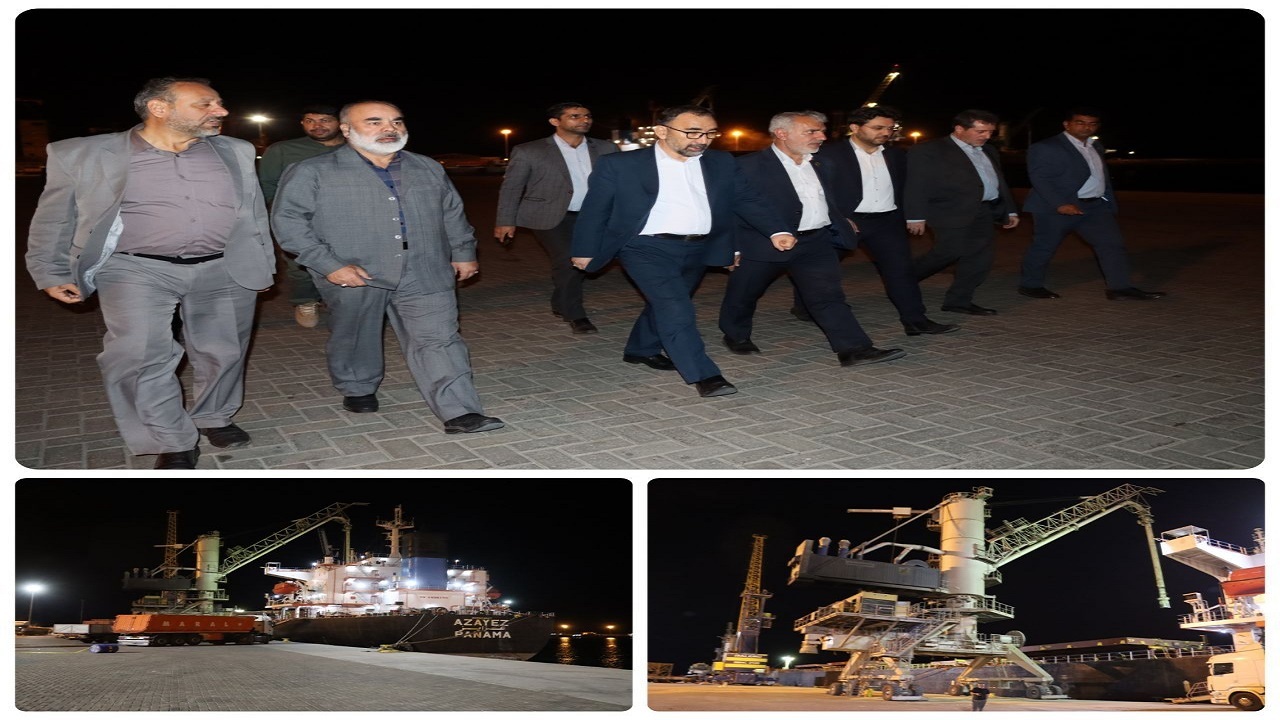 استاندار سیستان و بلوچستان همراه با استاندار خراسان رضوی از بندر شهید بهشتی چابهار بازدید کرد