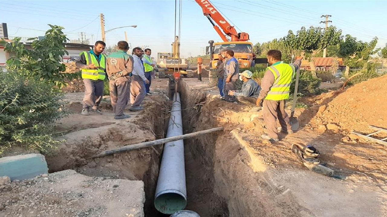 اتصال فاضلاب بیمارستان تفت به شبکه فاضلاب شهری