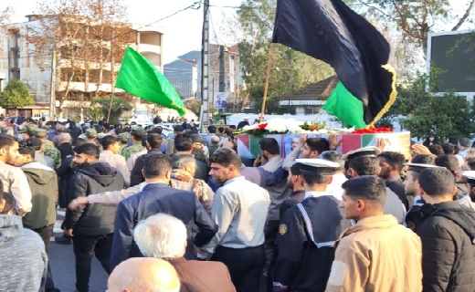 پیکر شهید مدافع حرم محمد رضا یعقوبی در رشت تشیع شد
