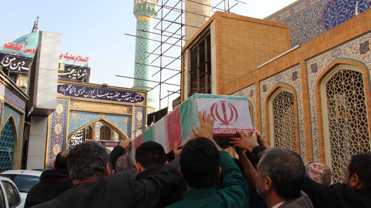 آستان مقدس امامزاده صالح (ع) شهر تهران میزبان پیکر پاک شهید مهدی ذاکر حسینی شد