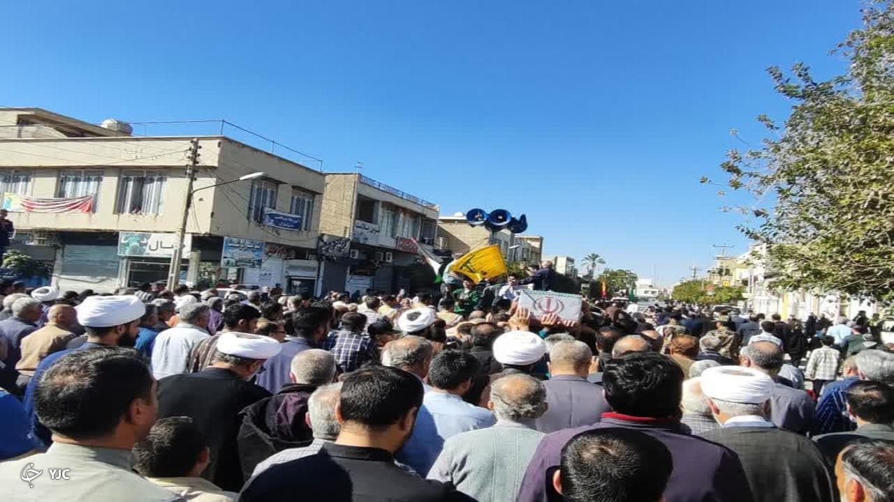 مردم فارس در حمایت از مردم غزه راهپیمایی کردند