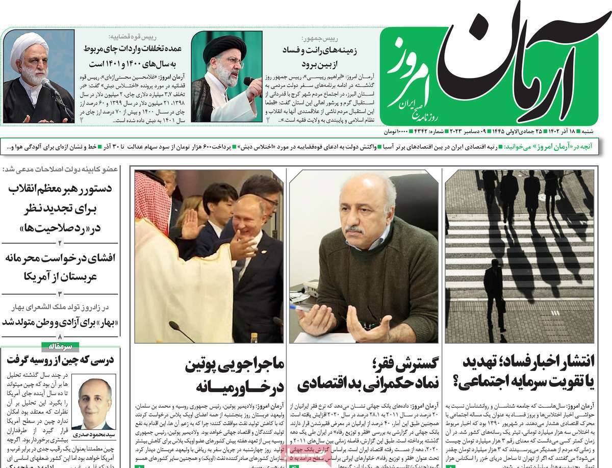 روزنامه آرمان امروز