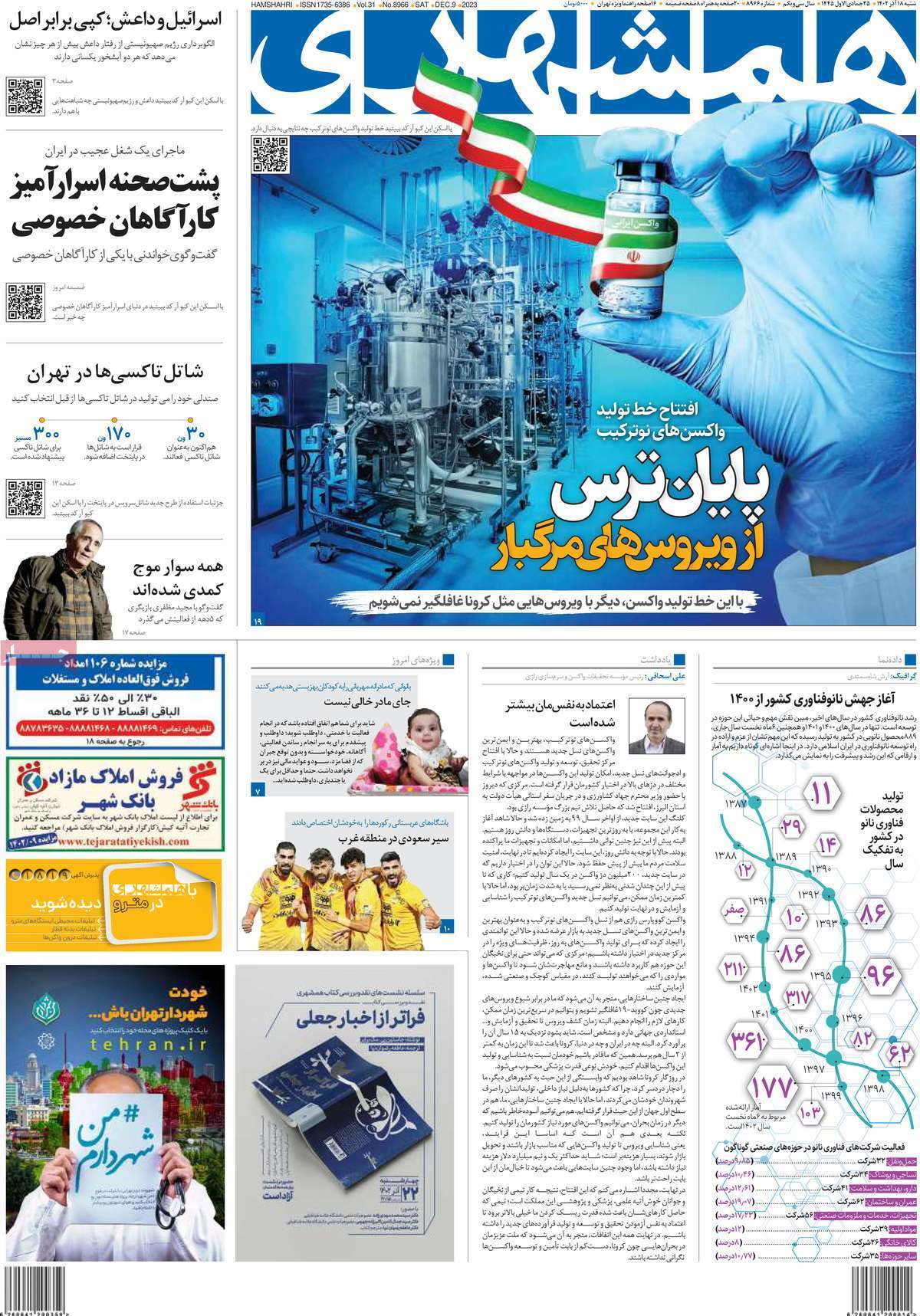 روزنامه همشهری