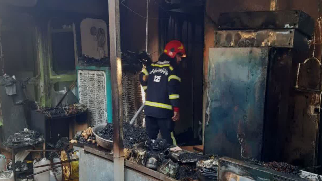 آتش‌سوزی منزل مسکونی در کازرون