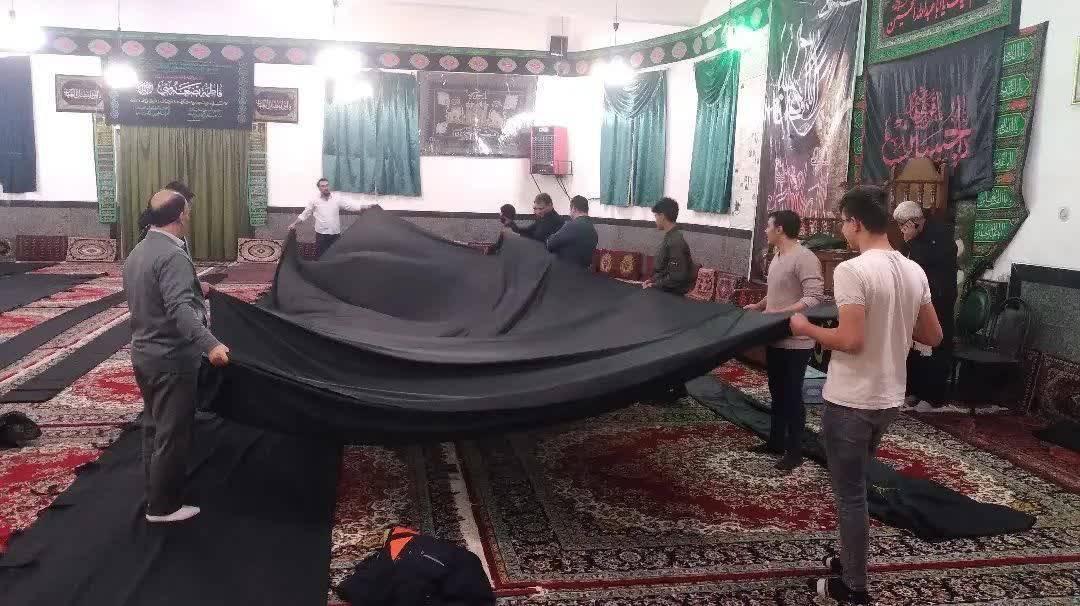 ساهپوش شدن حسینیه در همدان