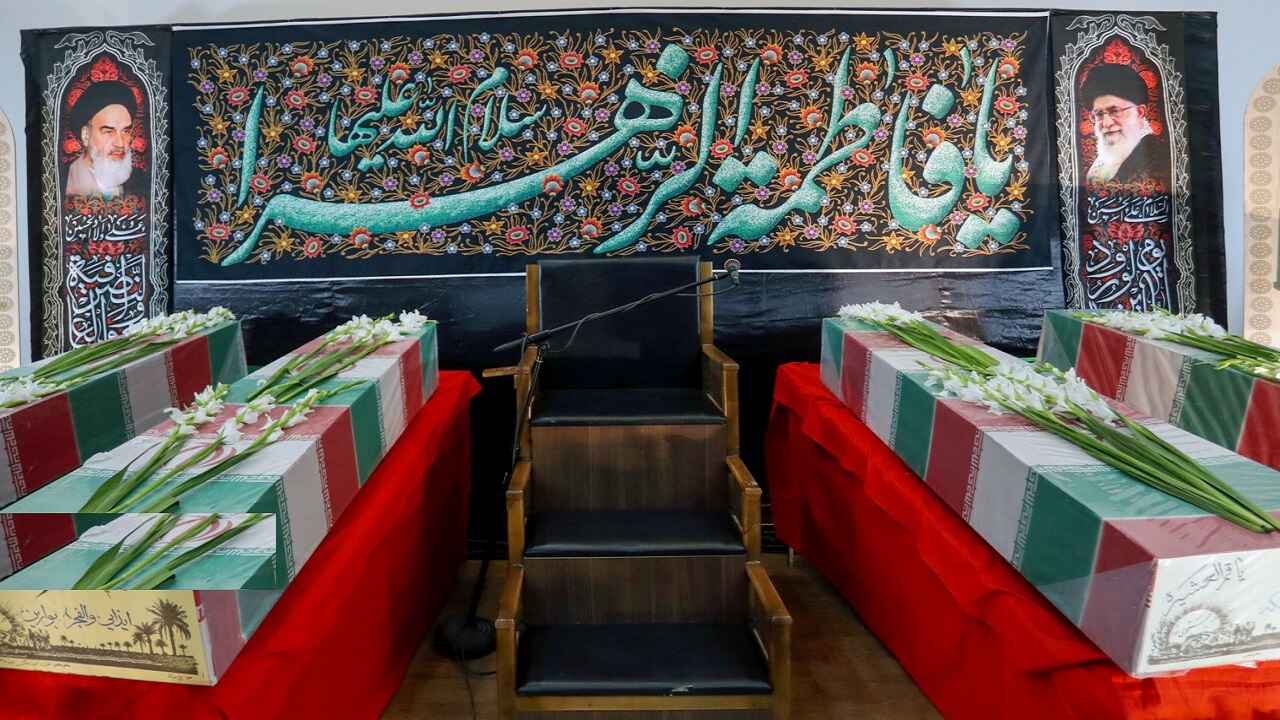 پیکر مطهر ۶ شهید گمنام وارد گیلان شد