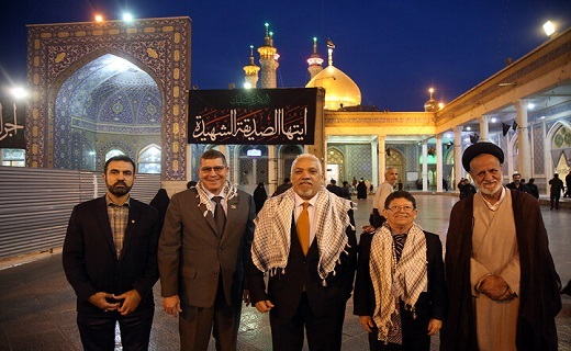 سفرای ۴ کشور آمریکای جنوبی در حرم بانوی کرامت حضور یافتند+تصاویر