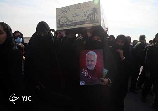 گزارش تصویری از ورود پیکر مطهر ۵ شهید گمنام دفاع مقدس در بندرعباس
