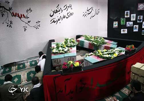 ورود پیکر مطهر ۵ شهید گمنام دفاع مقدس در بندرعباس