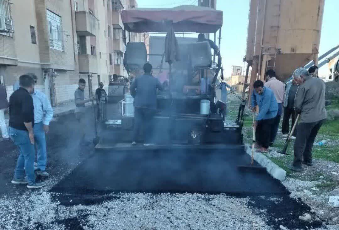 آسفالت مسکن مهر شوش دانیال (ع) پس از سال‌ها 