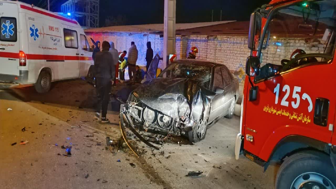 ۲ مصدوم در حادثه رانندگی در قزوین
