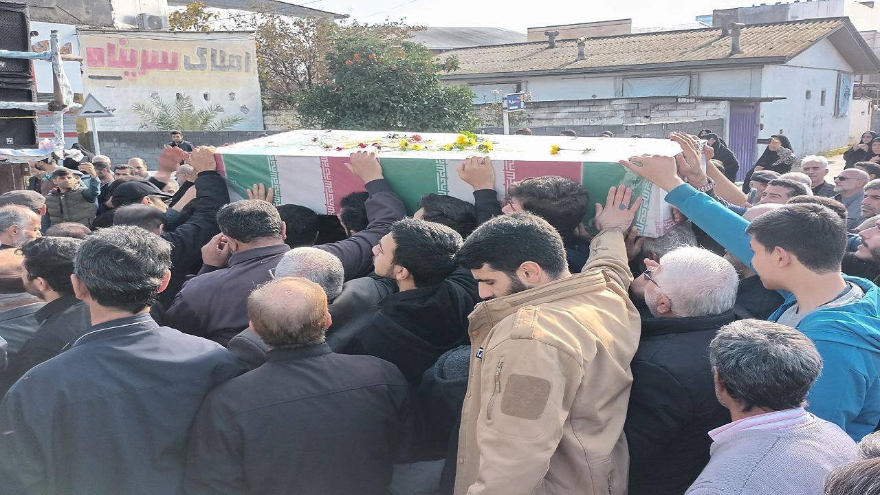 تشییع پیکر شهدای خوشنام در شهرستان بابلسر