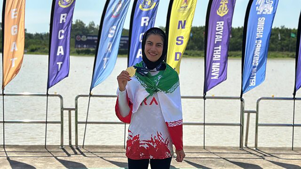 سومین مدال طلای ایران در روئینگ زیر ۲۳ سال آسیا