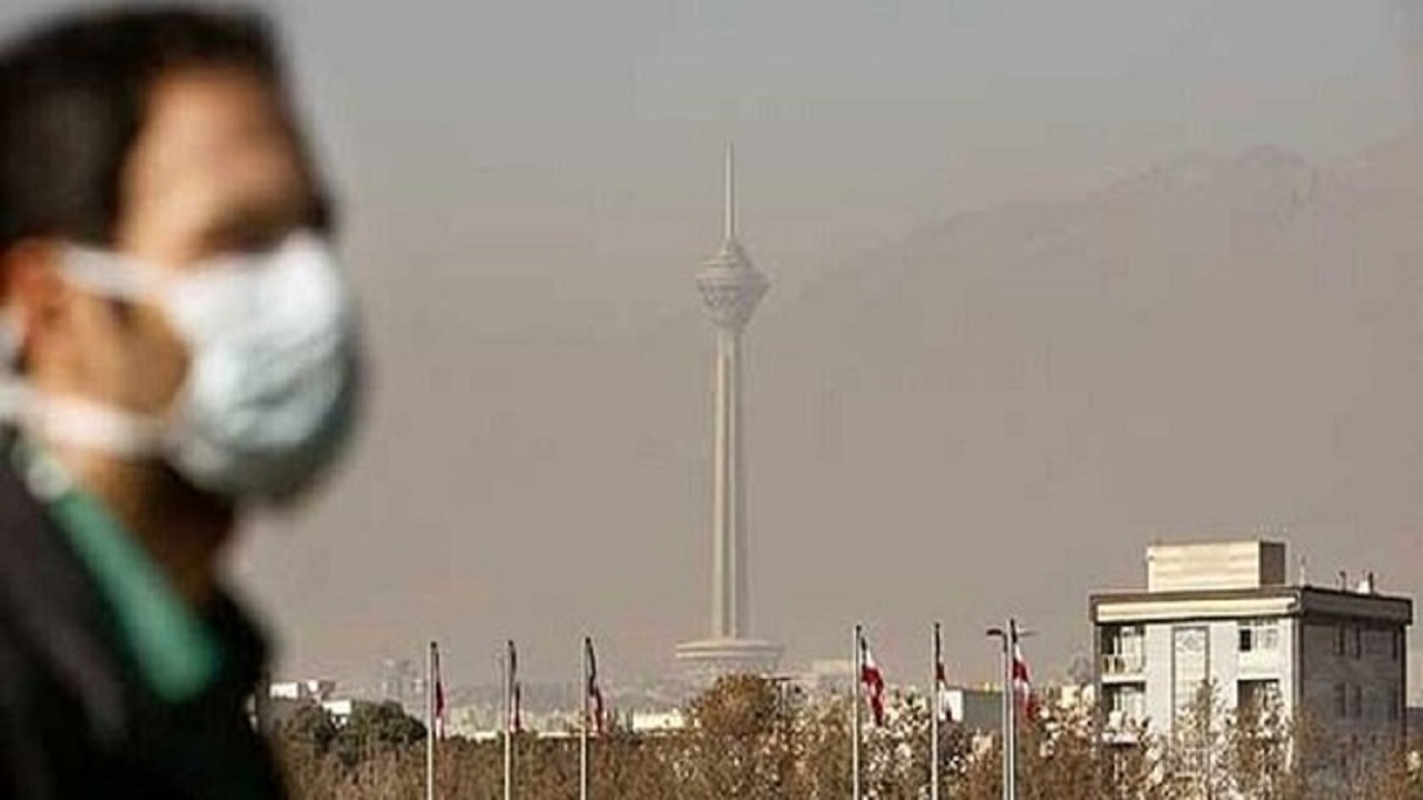 کیفیت هوای تهران در وضعیت ناسالم برای گروه‌های حساس