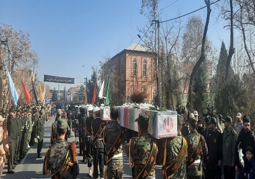 تشییع چهار شهید گمنام دوران دفاع مقدس در ارومیه