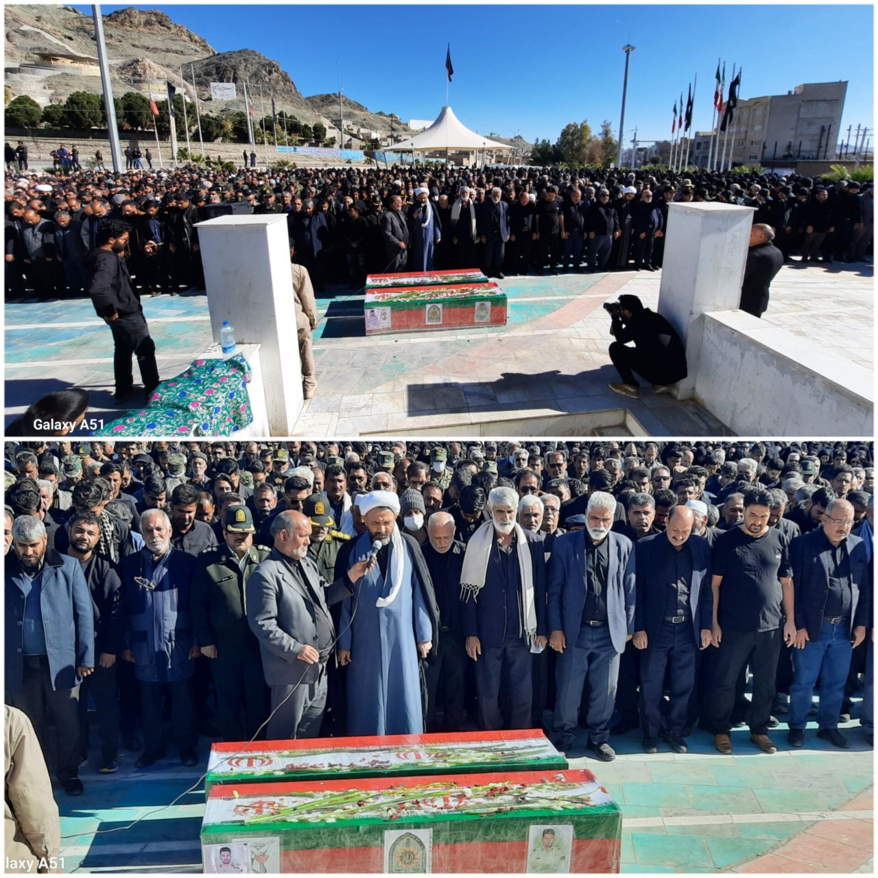 پیکر مطهر ۲شهید نیروی انتظامی در زاهدان تشییع شد