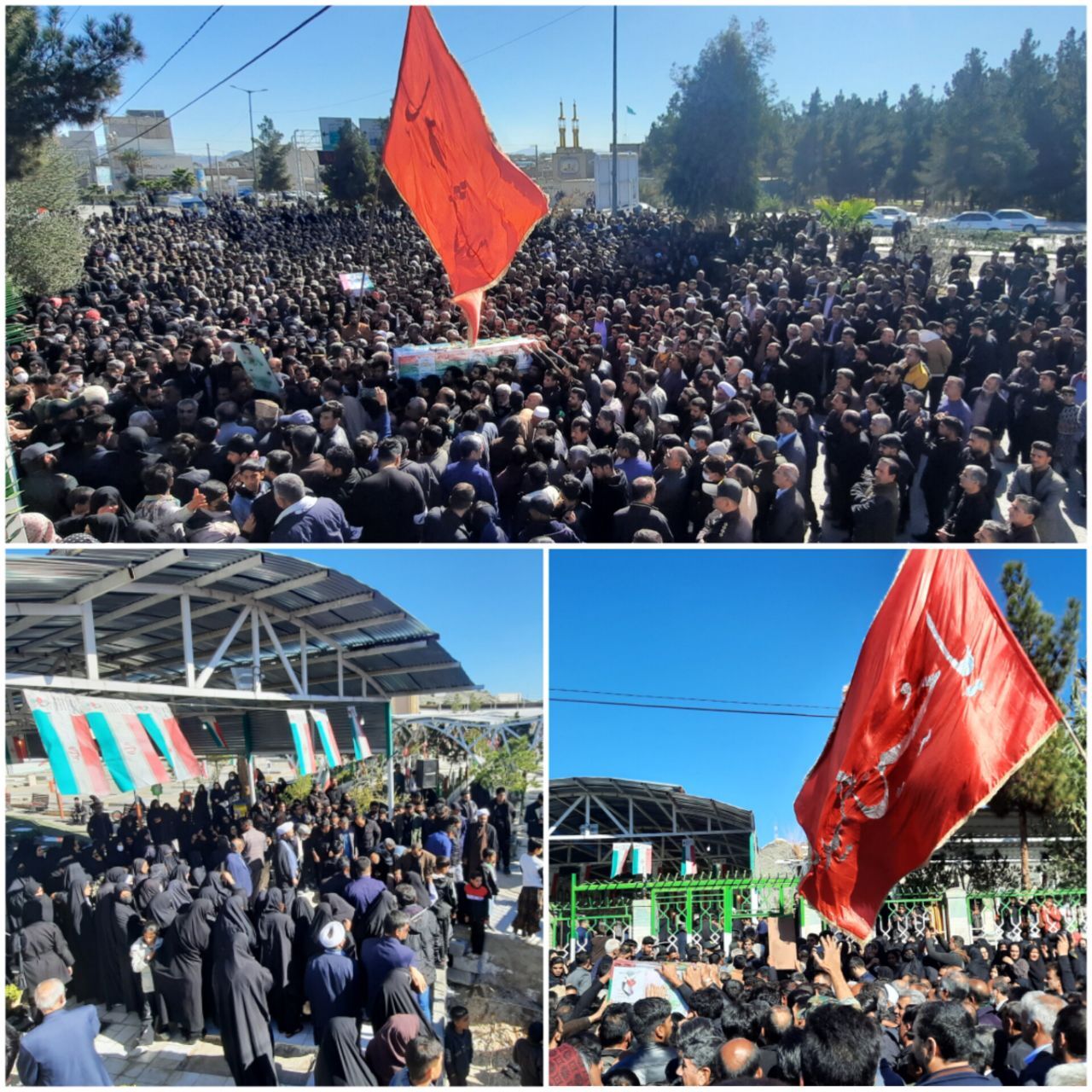 پیکر مطهر ۲شهید نیروی انتظامی در زاهدان تشییع شد+ تصاویر