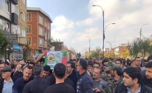 تشییع پیکر مطهر شهید حسن بابانیا در املش