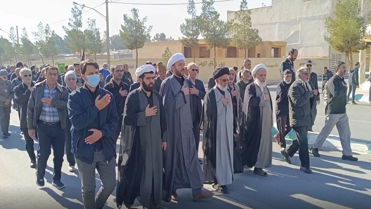 فیلمی از مراسم عزاداری شهادت حضرت فاطمه (س) در نجف آباد