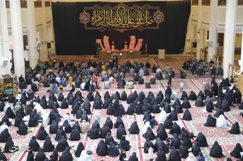 مراسم عزاداری و قرائت خطبه فدکیه در سومین حرم اهل‌بیت + تصاویر