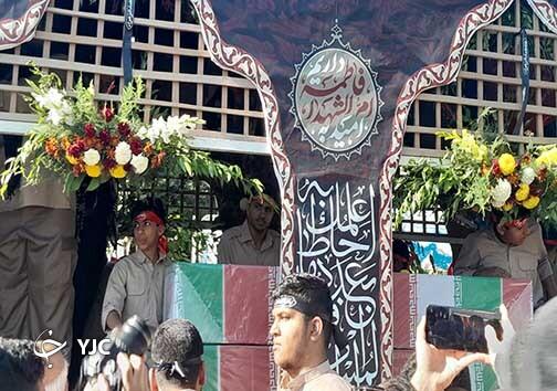 گزارش تصویری از تشییع پیکر مطهر ۵ شهیدگمنام در بندرعباس