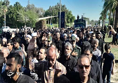 تشییع پیکر مطهر ۵ شهیدگمنام در بندرعباس