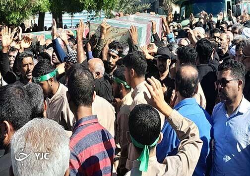تشییع پیکر مطهر ۵ شهیدگمنام در بندرعباس