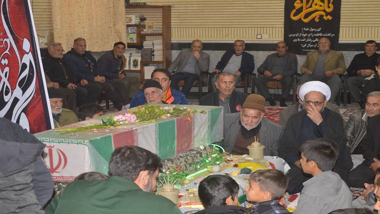 گزارش تصویری از مراسم تشییع شهید گمنام در روستای طزرک قزوین