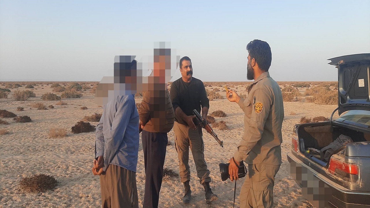 دستگیری متخلف قبل از شروع به شکار