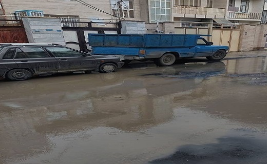نگاهی به شهرک تکاور کرمانشاه بعد ار بارش باران
